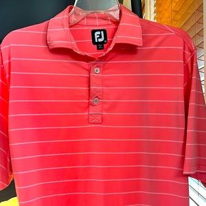 Mens medium FootJoy golf shirt - coral color